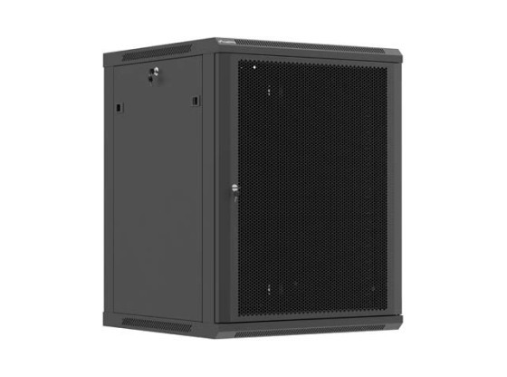 ARMOIRE RACK 19" À FIXATION MURALE 15U/600X600 (EN KIT) AVEC PORTE PERFORÉE, NOIRE, LANBERG
