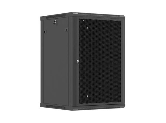 ARMOIRE RACK 19" À FIXATION MURALE 18U/600X600 (EN KIT) AVEC PORTE PERFORÉE, NOIRE, LANBERG