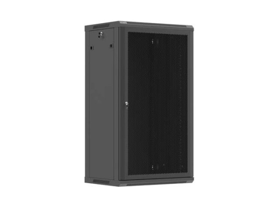 ARMOIRE RACK 19" À FIXATION MURALE 22U/600X450 (EN KIT) AVEC PORTE PERFORÉE, NOIRE, LANBERG