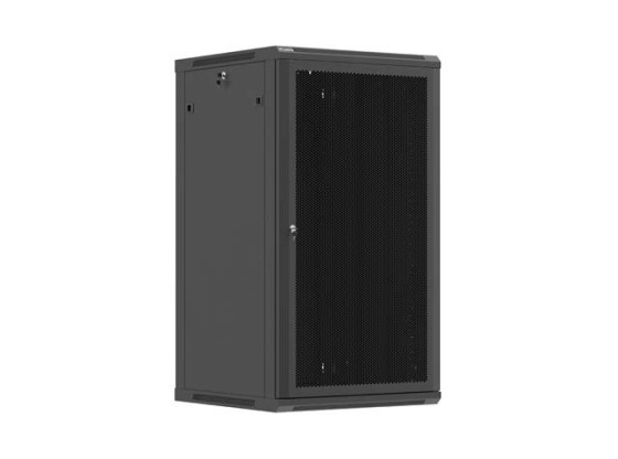 ARMOIRE RACK 19" À FIXATION MURALE 22U/600X600 (EN KIT) AVEC PORTE PERFORÉE, NOIRE, LANBERG