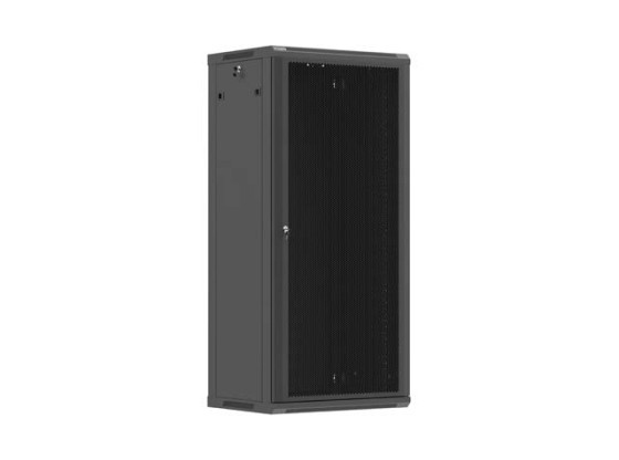 ARMOIRE RACK 19" À FIXATION MURALE 27U/600X450 (EN KIT) AVEC PORTE PERFORÉE, NOIRE, LANBERG