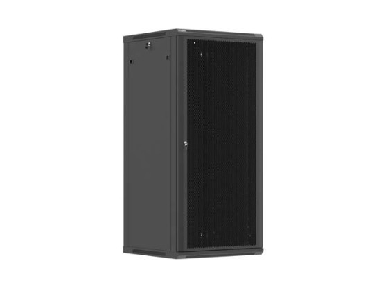 ARMOIRE RACK 19" À FIXATION MURALE 27U/600X600 (EN KIT) AVEC PORTE PERFORÉE, NOIRE, LANBERG