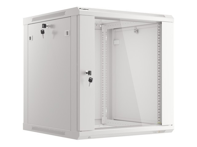 ARMOIRE RACK 19" MONTAGE MURAL 12U/600X600 (FLAT PACK) V2 GRIS LANBERG