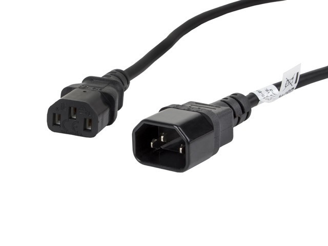 IEC 320 C13->C14 CABLE 1.8M VDE BLACK LANBERG