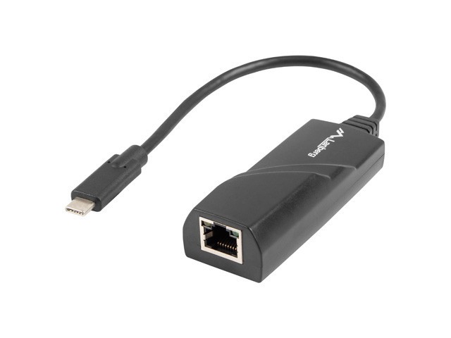 USB->RJ45 ADAPTATEUR ETHERNET CARTE RÉSEAU LANBERG USB-C 3.1 1X RJ45 1GB CABLE
