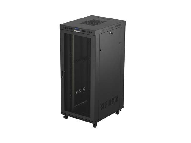 ARMOIRE RACK 19" AUTOPORTANTE 37U/800X1000 (FLAT PACK) NOIR AVEC PORTE EN VERRE LCD LANBERG V2