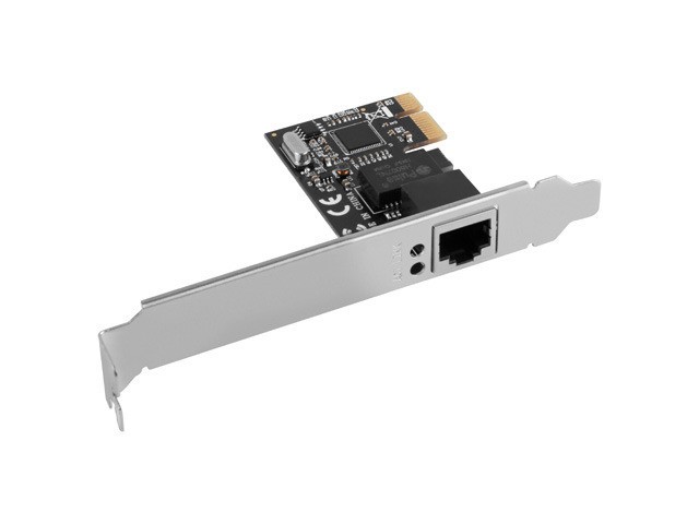PCI-EXPRESS->RJ45 ADAPTATEUR ETHERNET CARTE RÉSEAU LANBERG PCI-E X1 1X RJ45 1GB RTL8111C LOW PROFILE