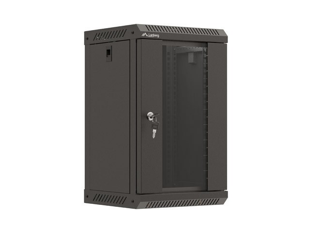RACK D'INSTALLATION 10" 9U 300X300 NOIR PORTE EN VERRE LANBERG (FLAT PACK)