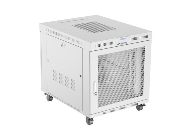 ARMOIRE D'INSTALLATION RACKABLE 19" 15U 800X1000 GRIS LCD PORTE PERFORÉE LANBERG (FLAT PACK)
