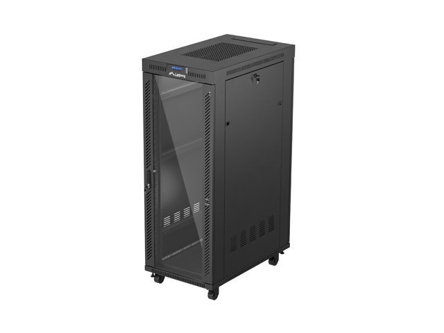 INSTALLATION RACK 19" 32U 600X1000 NOIR LANBERG LCD GLASS DOOR (FLAT PACK)