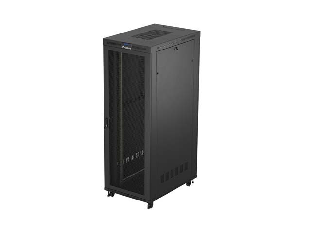 INSTALLATION RACK 19" 47U 800X1200 NOIR LCD PORTE PERFORÉE LANBERG (FLAT PACK) V2