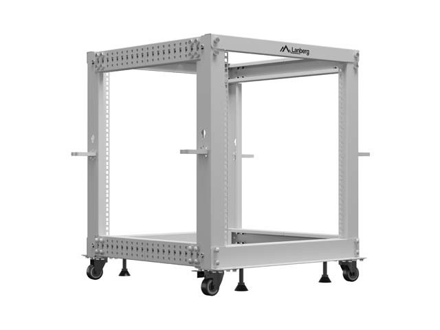 OPEN RACK 19" 12U 600X600-1100 RÉGLABLE GRIS LANBERG